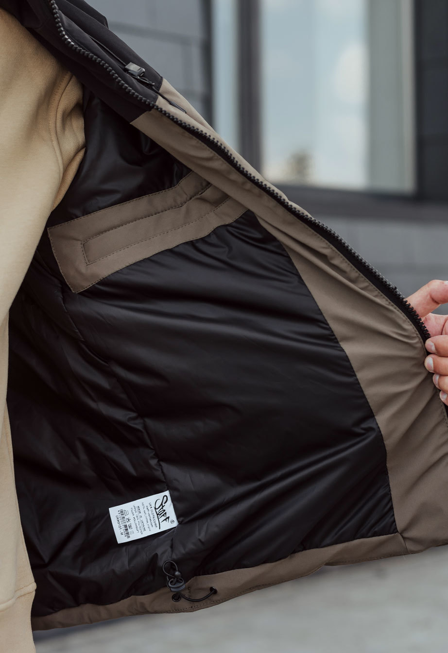 Geacă de iarnă Staff pl khaki & black