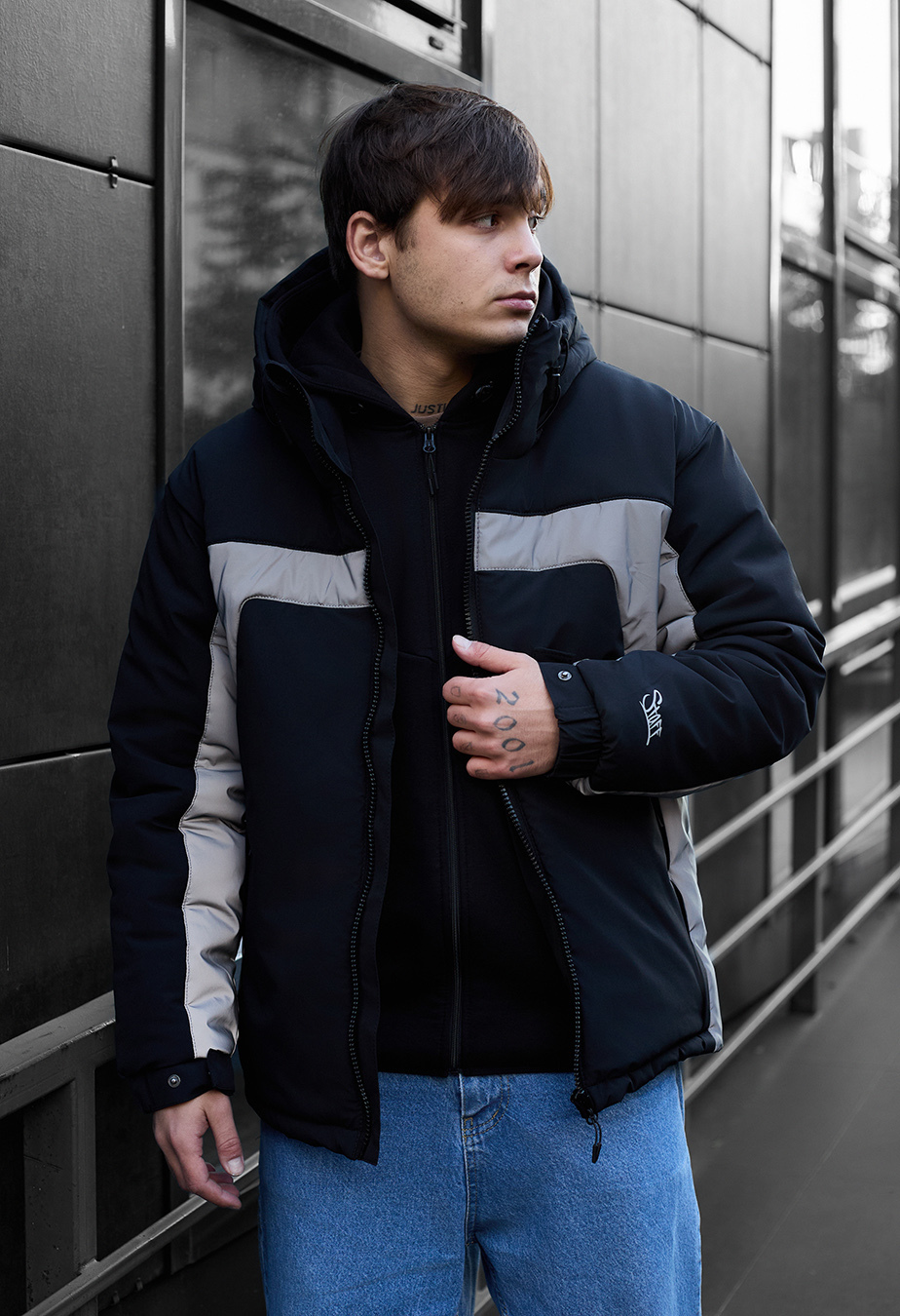 Geacă de iarnă Staff vi black reflective
