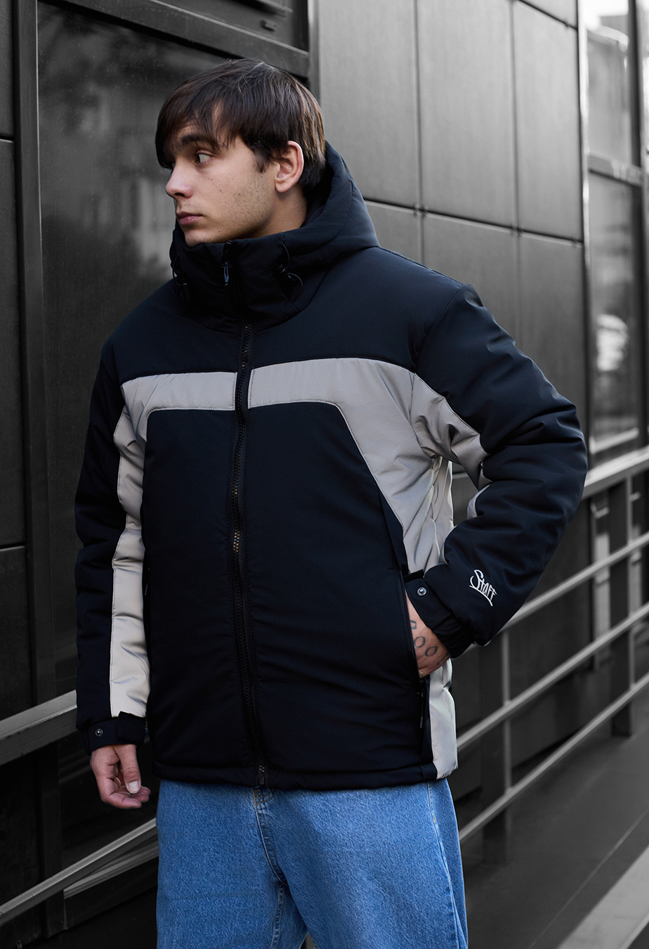 Geacă de iarnă Staff vi black reflective