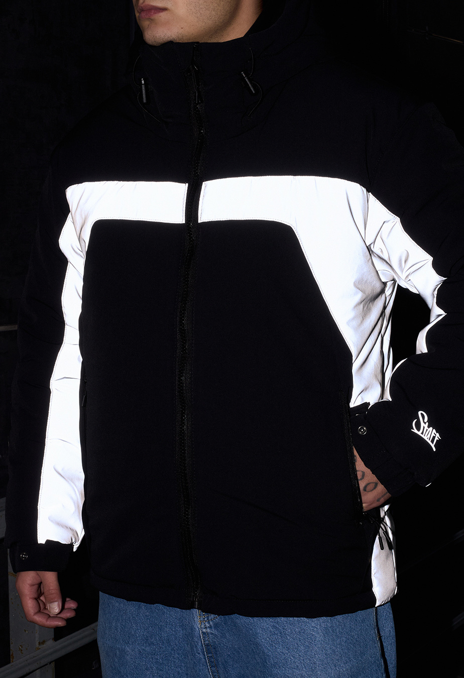 Geacă de iarnă Staff vi black reflective