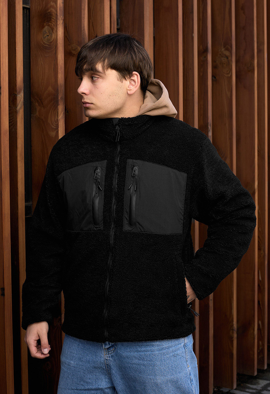 Jachetă de blană Staff zelm black