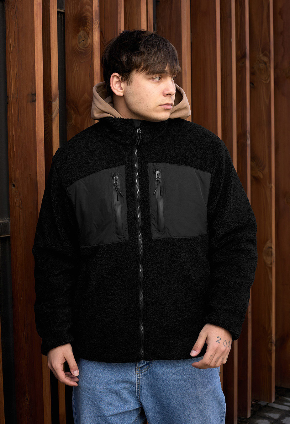 Jachetă de blană Staff zelm black