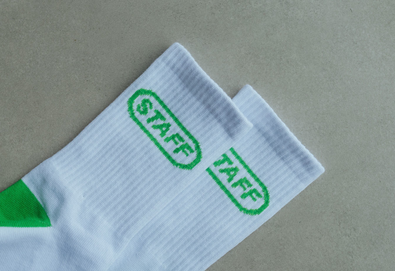 Șosete Staff logo white & green