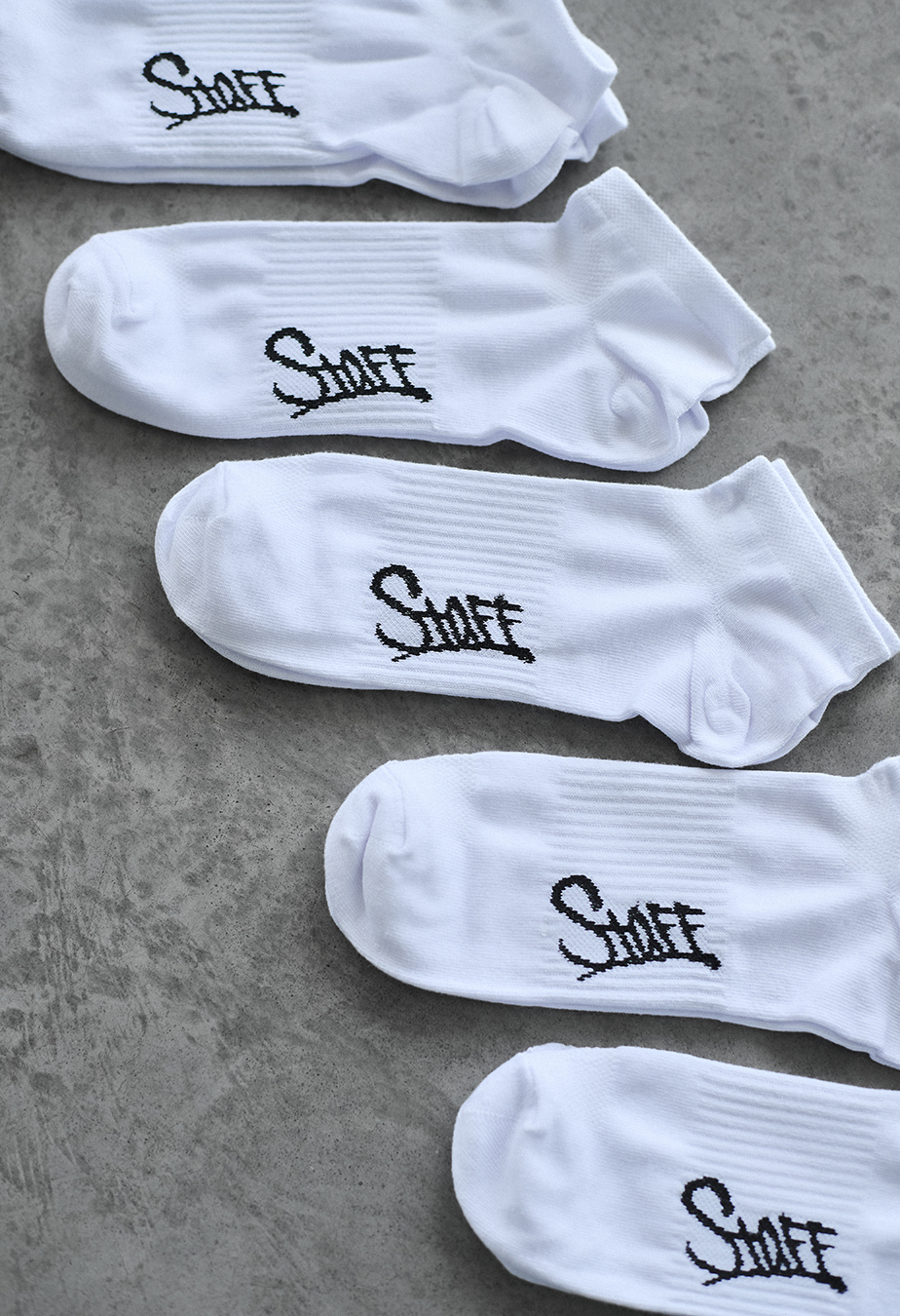 Șosete Staff white 5 perechi short (m. 39-42)