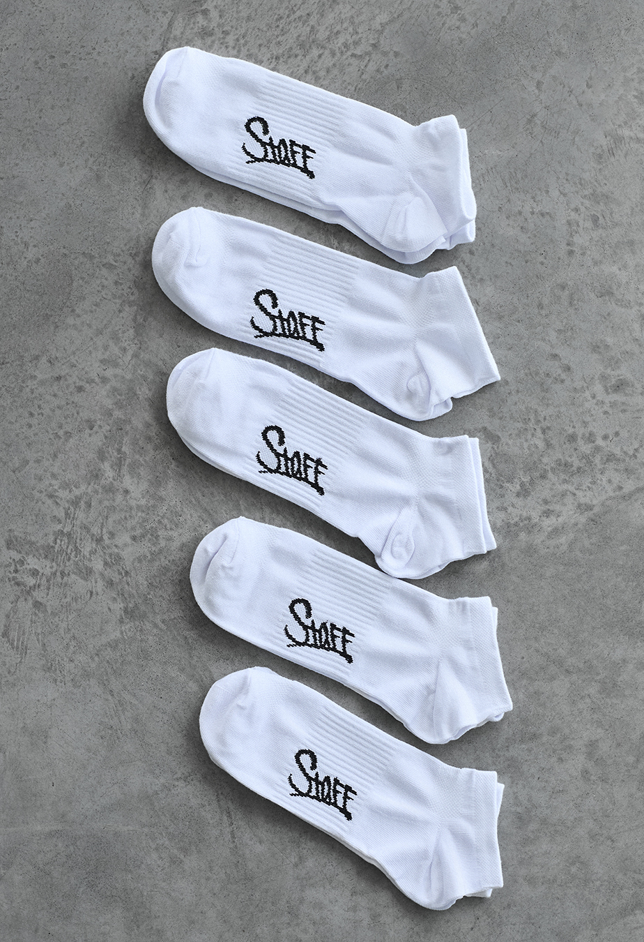 Șosete Staff white 5 perechi short (m. 39-42)