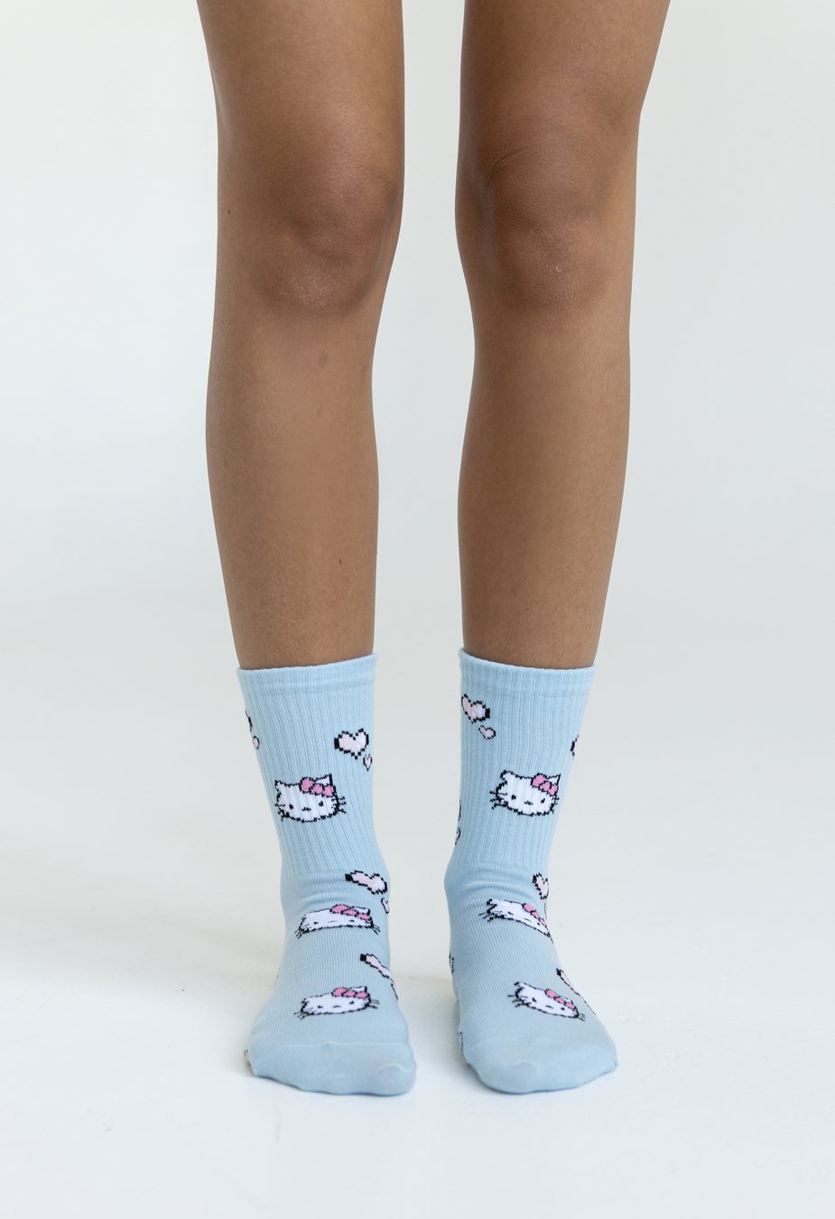 Șosete de damă Staff kitty & hearts light blue